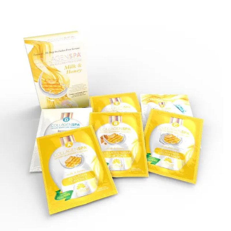 La Palm Collagen Spa Luxury Manicure & Pedicure 6 Step Kit - Milk & Honey