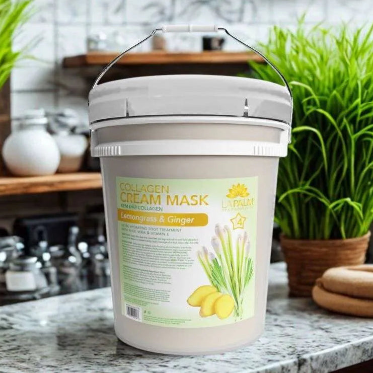 La Palm Collagen Cream Mask Lemongrass & Ginger Bucket (5 gallon size)