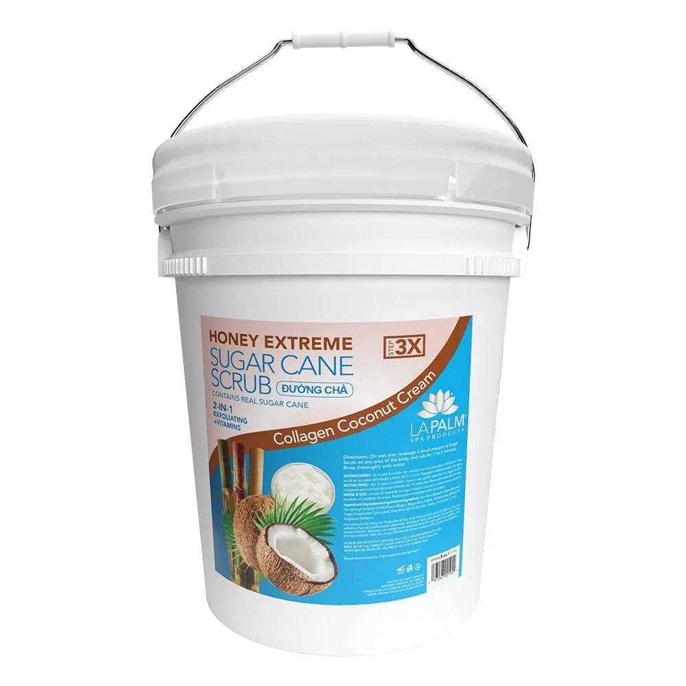 La Palm Honey Extreme Sugar Cane Scrub Coconut Cream Bucket (5 gallon size)