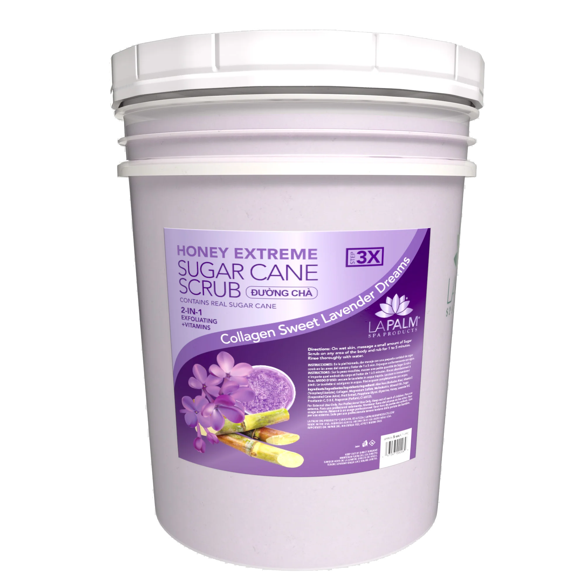 La Palm Honey Extreme Sugar Cane Scrub Lavender Purple (5 gallon size)