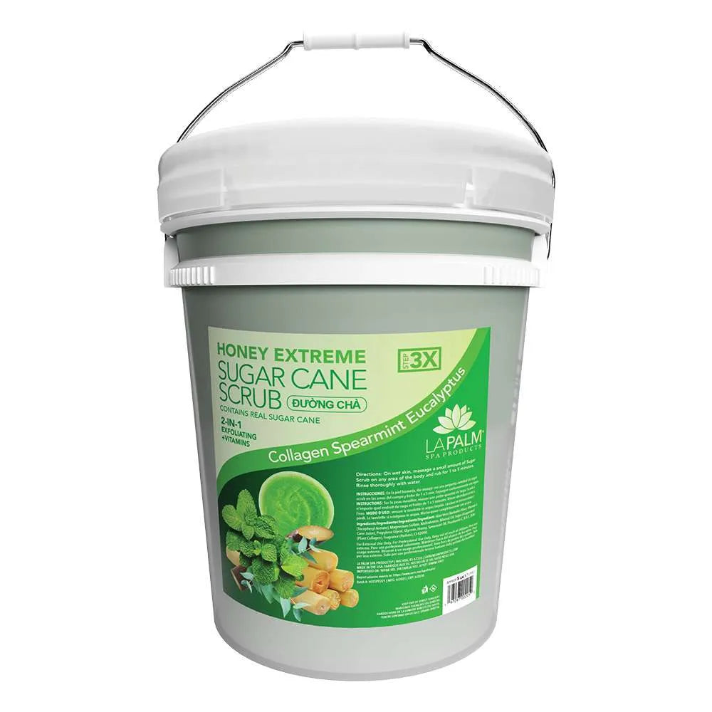 La Palm Honey Extreme Sugar Cane Scrub Spearmint Eucalyptus Bucket (5 gallon size)