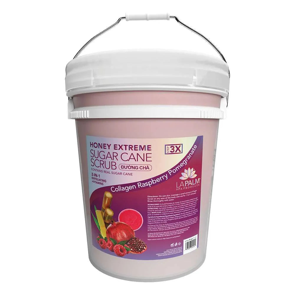 La Palm Honey Extreme Sugar Cane Scrub Raspberry Pomegranate Bucket (5 gallon size)