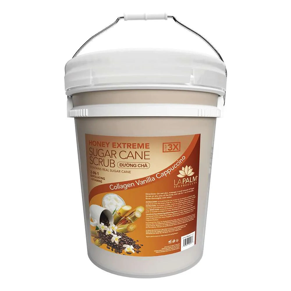 La Palm Honey Extreme Sugar Cane Scrub Vanilla Cappuccino Bucket (5 gallon size)