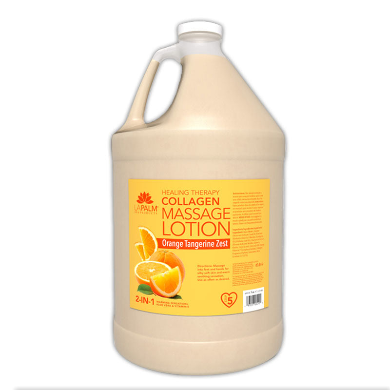 La Palm Healing Therapy Collagen Massage Lotion Orange Tangerine Zest (1 Gallon)