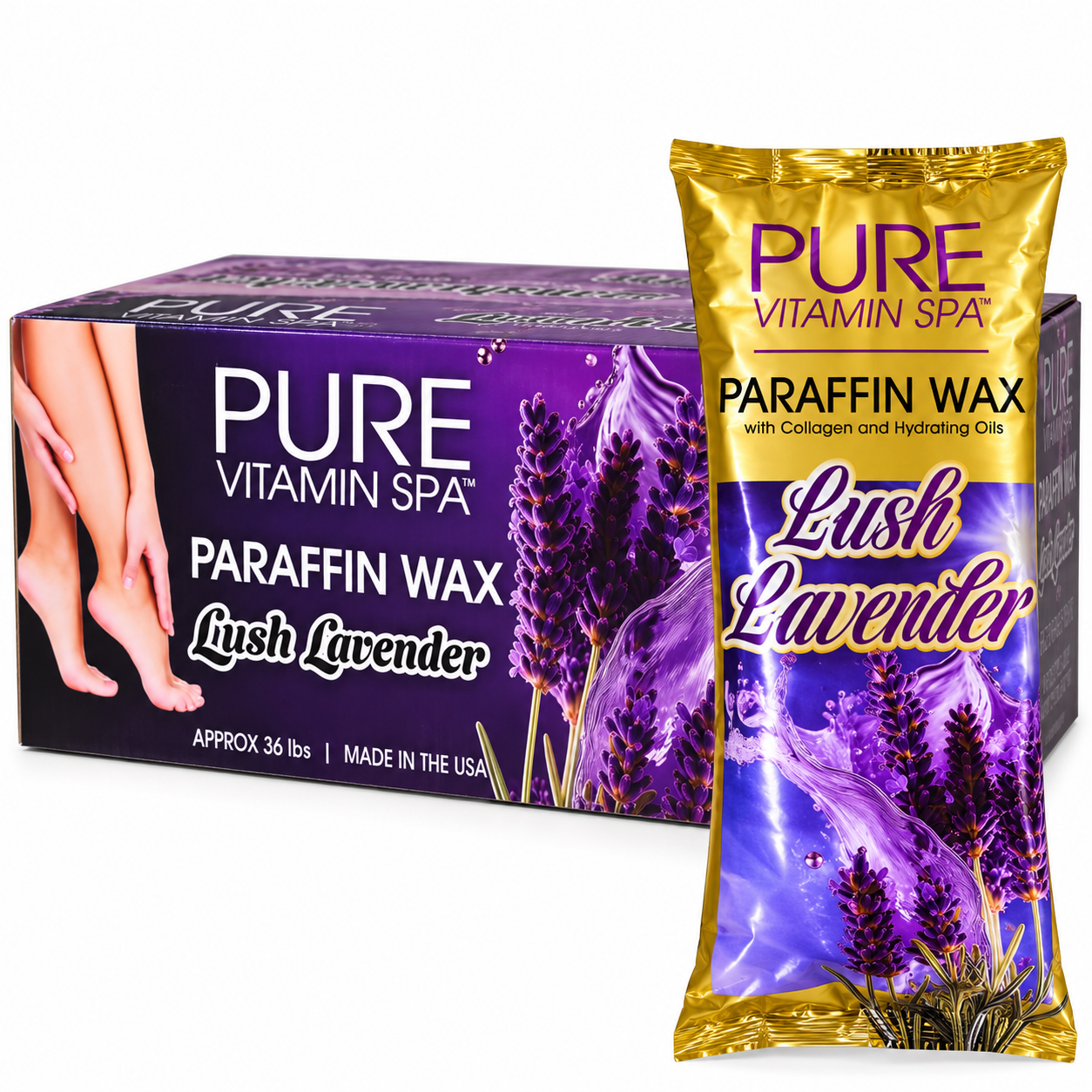 Pure Vitamin Spa Paraffin Wax - Lush Lavender