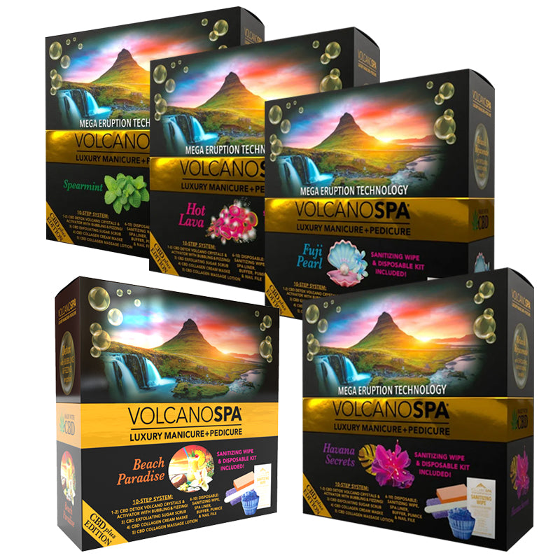 La Palm Volcano Spa Pedicure 6 Step Kit - 6 Scents (36 Pack/Case)