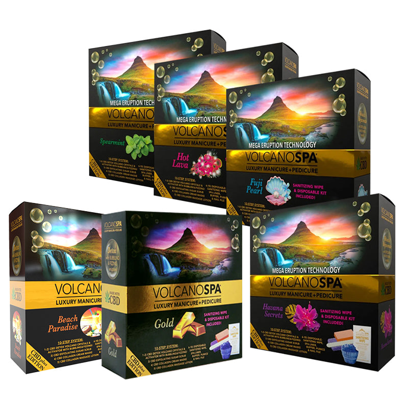 La Palm Volcano Spa Pedicure 6 Step Kit - 6 Scents (36 Pack/Case)