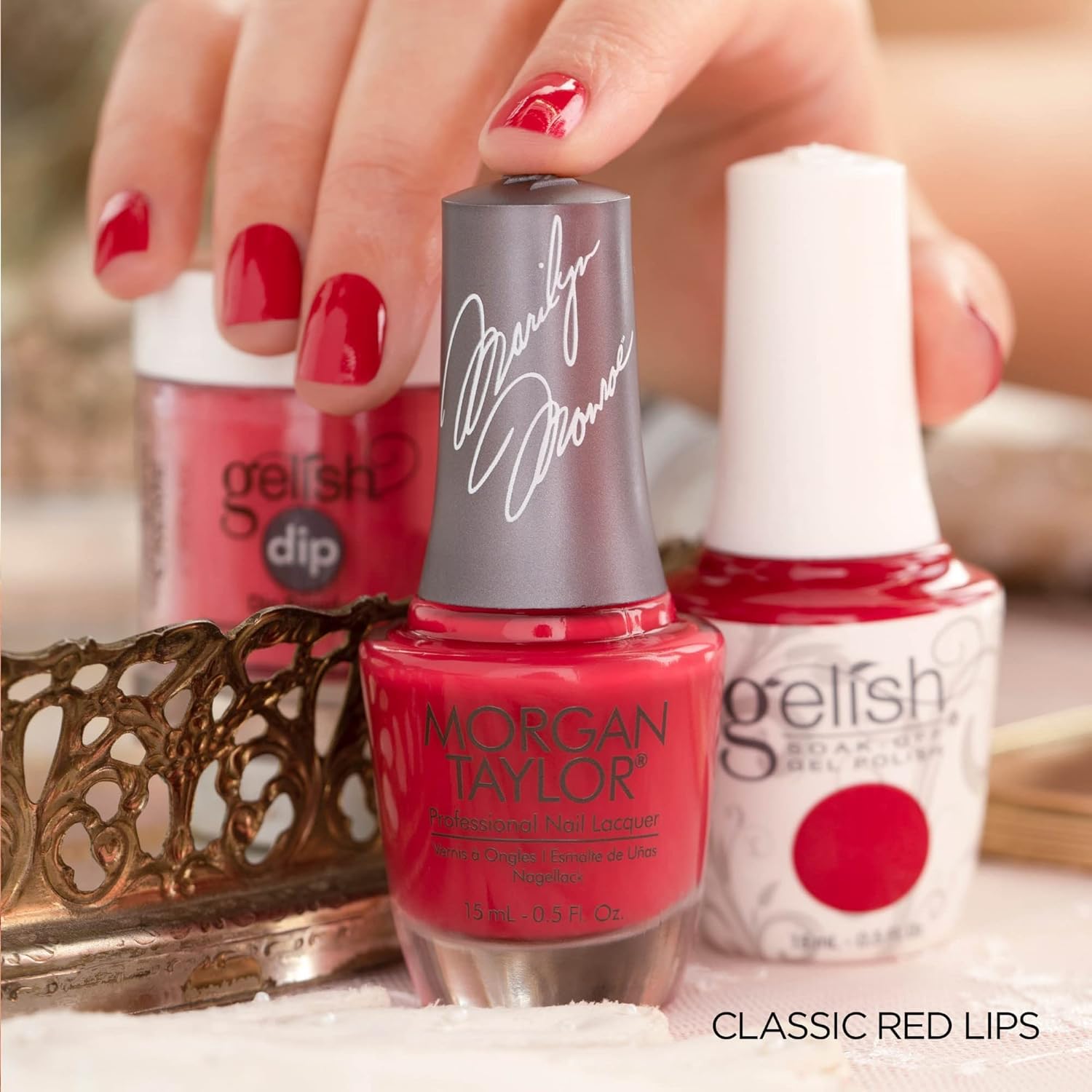 Morgan Taylor Nail Lacquer Classic Red Lips 3110358