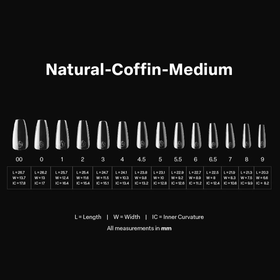 Aprés Gel-X Natural Soft Gel Tips 600pcs - Coffin Medium