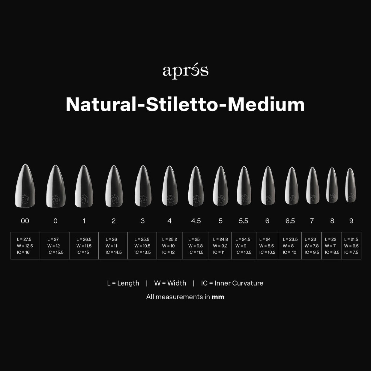 Aprés Gel-X Natural Soft Gel Tips 600pcs - Stiletto Medium
