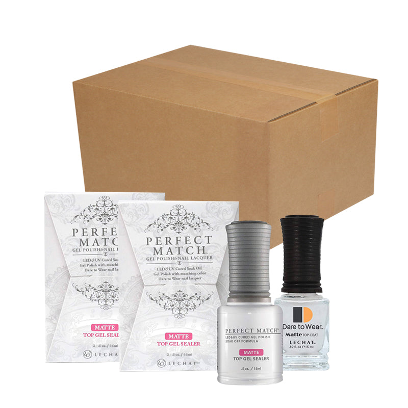 Lechat Perfect Match Gel Polish Matte Top Set, 0.5 ounce (BULK DISCOUNT)