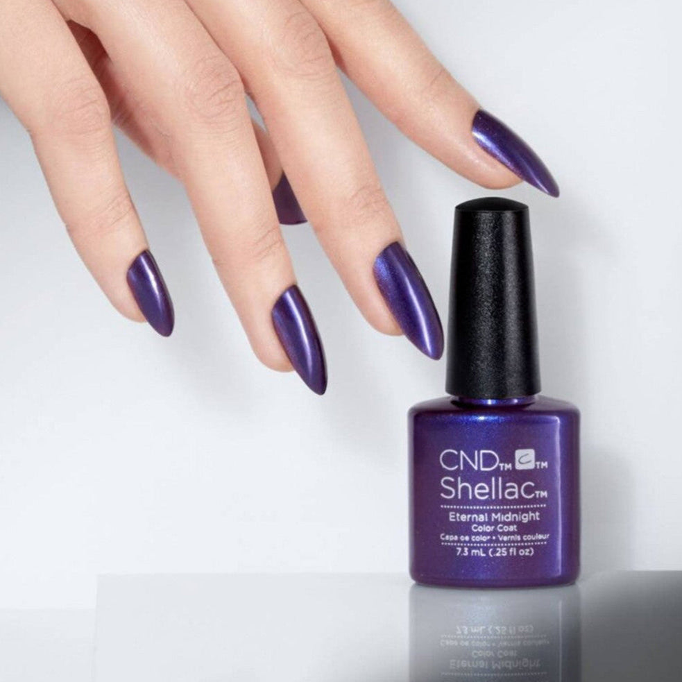 CLEARANCE SALE - CND Shellac Gel Polish Eternal Midnight 0.25 oz