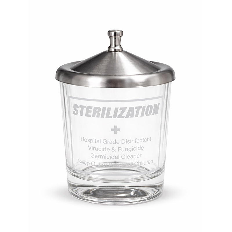 Disinfectant Sterilizer Glass Jar with Metal Cap 6oz/178ml
