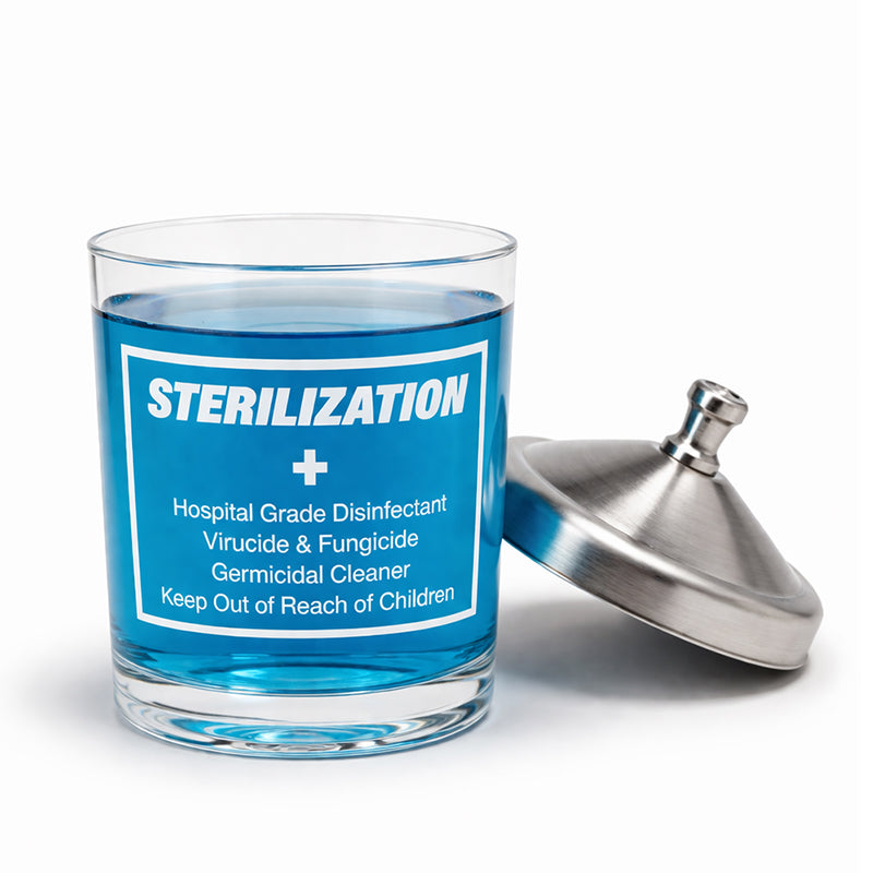 Disinfectant Sterilizer Glass Jar with Metal Cap 6oz/178ml