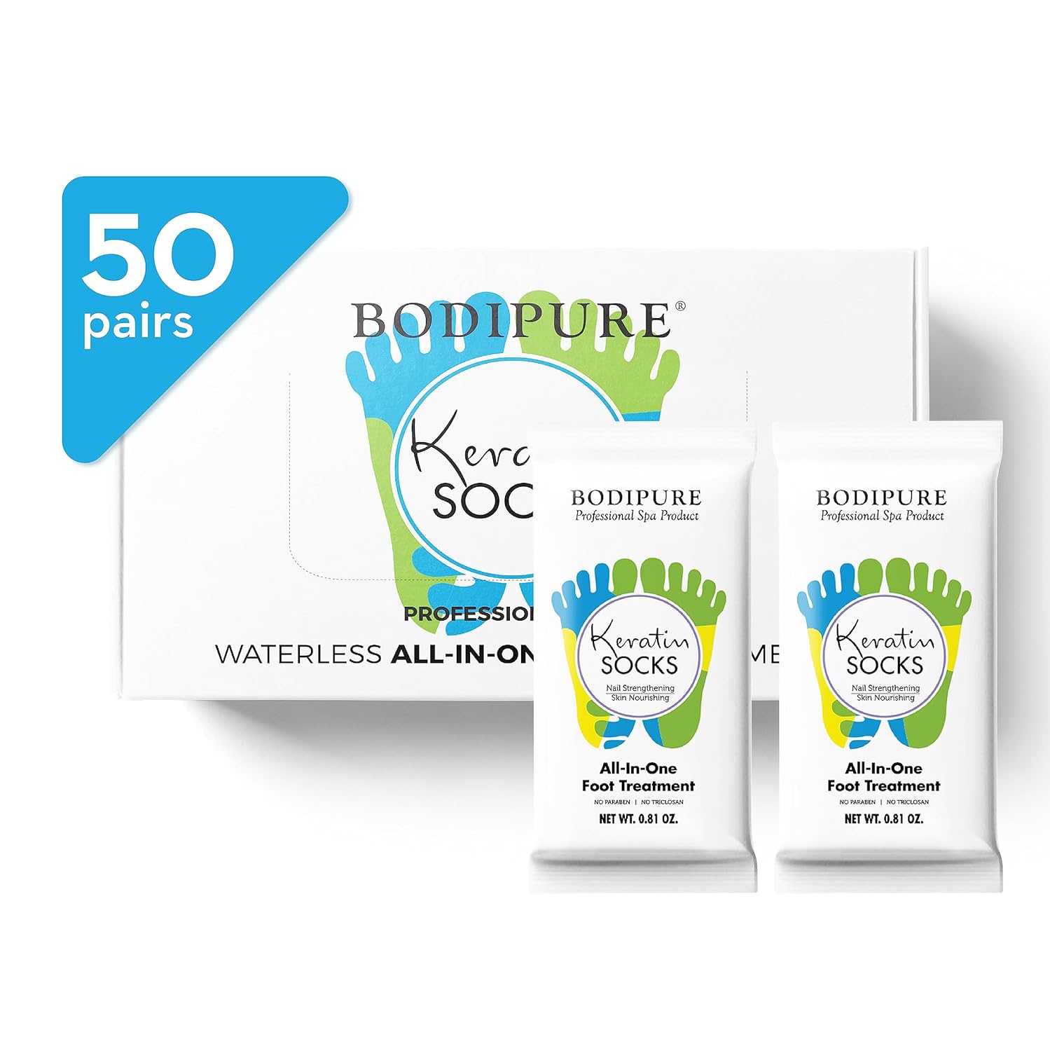 Bodipure All in 1 Keratin Socks Moisturizing Foot Mask