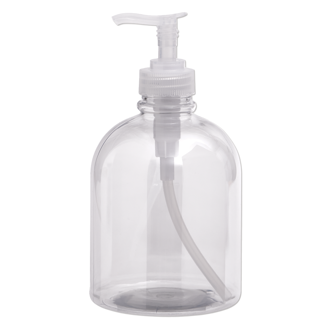 Soft 'n Style Plastic Clear Lotion Dispenser Bottle, 16 oz (8034)