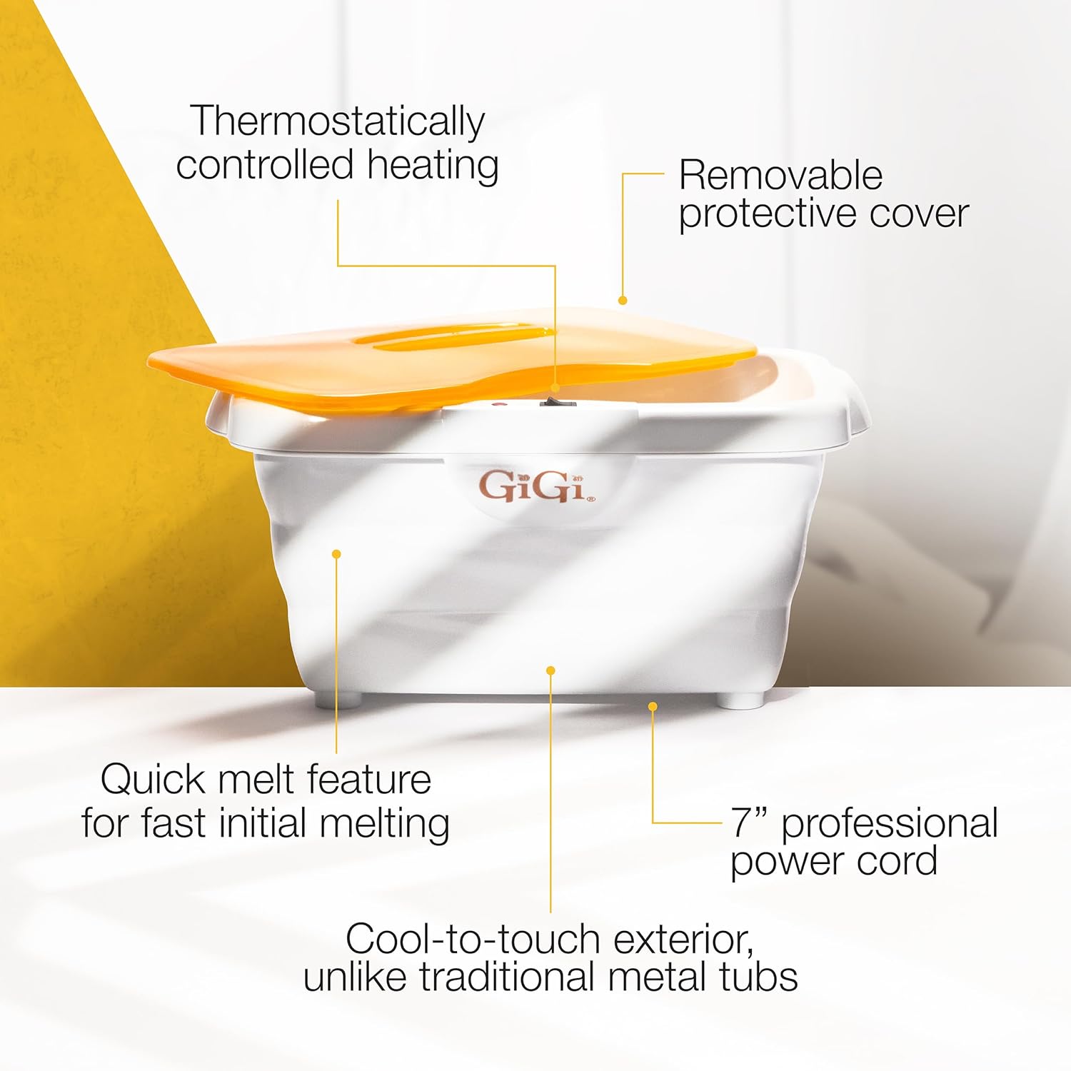 GiGi Digital Paraffin Bath with GiGi Peach Paraffin Wax, 6 lbs.