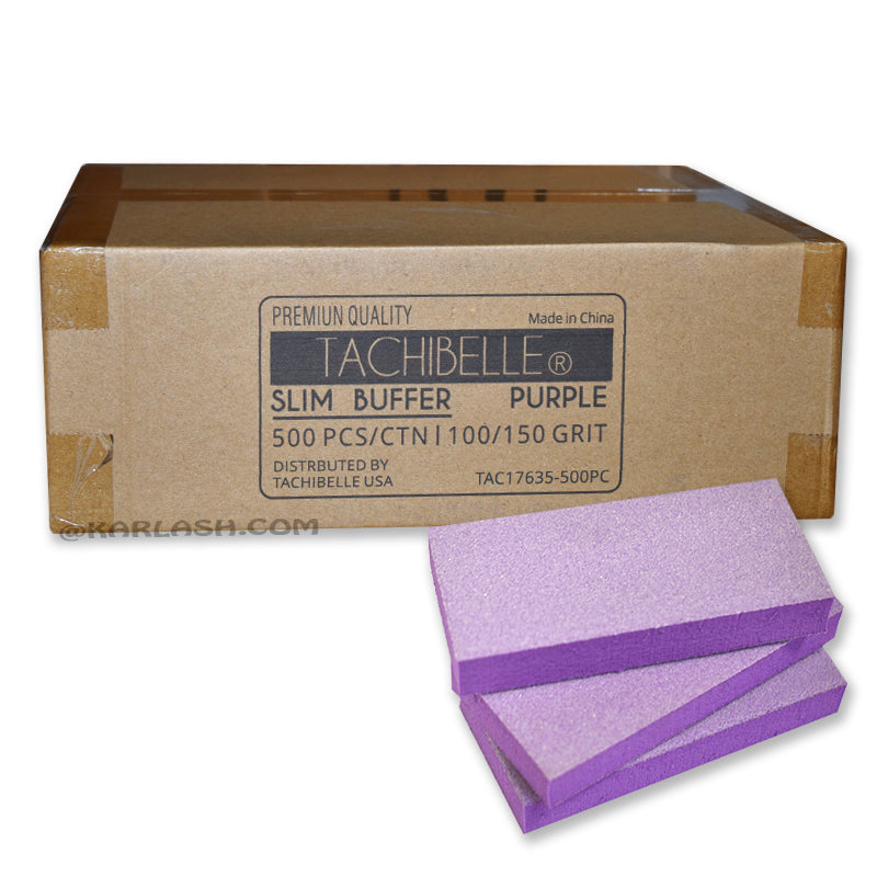 Tachibelle Slim Nail Buffer File Buffing Block Purple - 500/Box