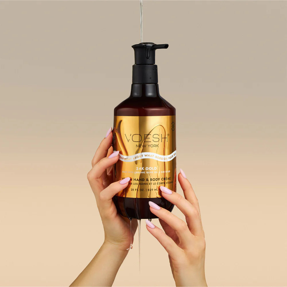 Voesh Vegan Hand & Body Creme 24k Gold 28oz