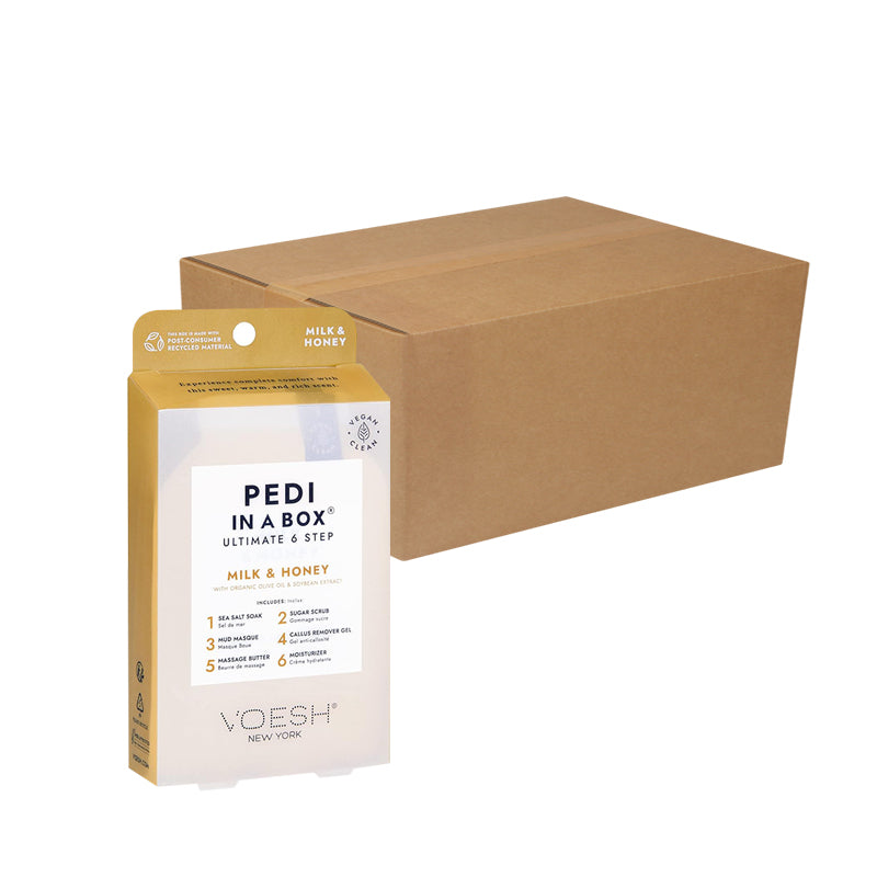 Voesh Pedi In A Box 6 In 1 Deluxe Pedicure Milk & Honey (BULK DISCOUNT)