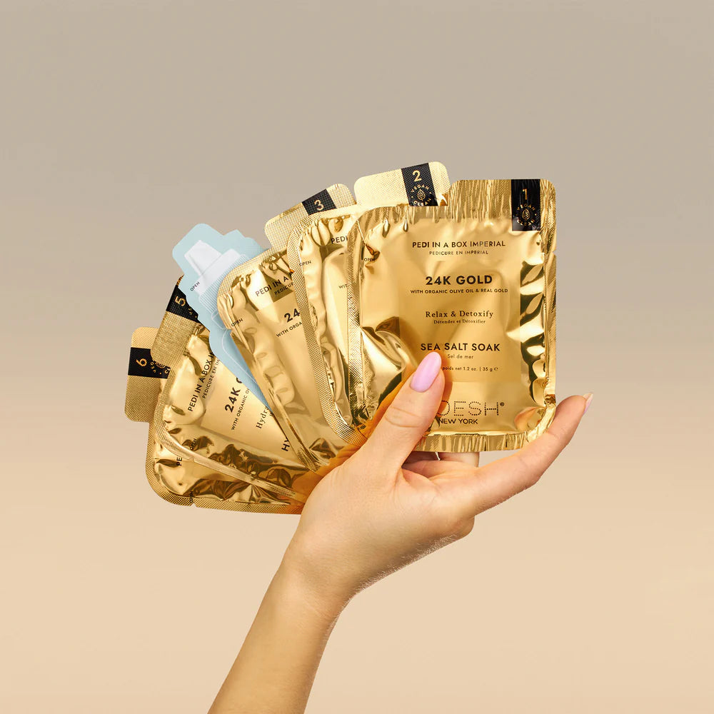 Voesh Pedi In A Box 6 Step Pedicure 24k Gold