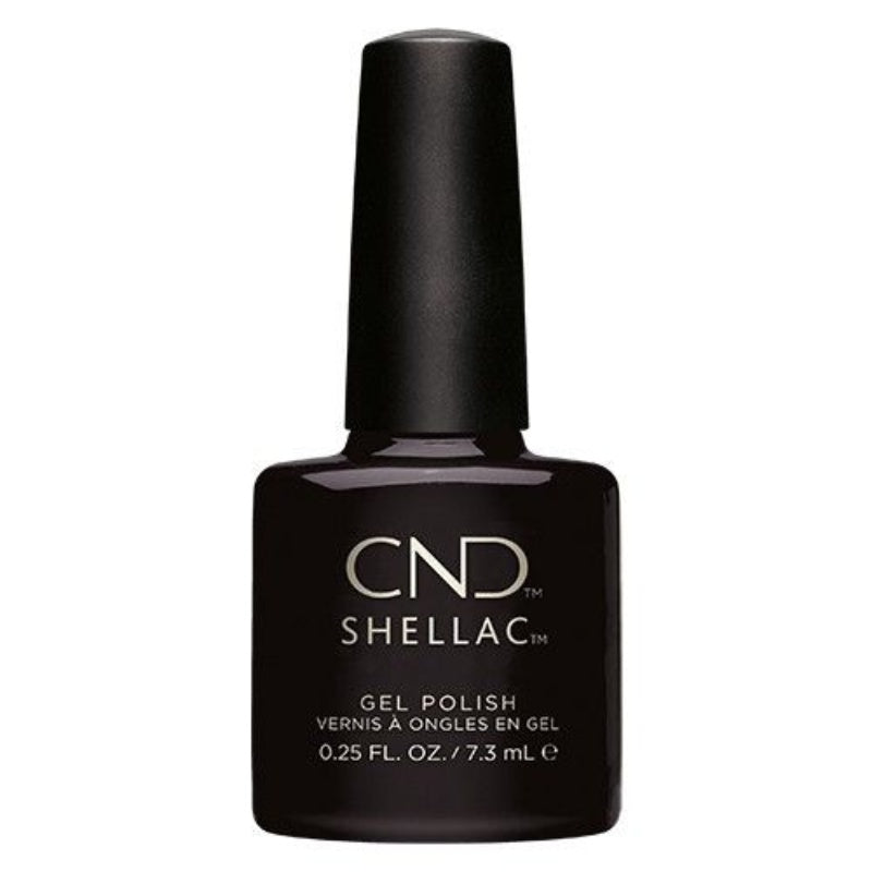 CND Shellac Black Pool 0.42 oz - Intense Jet Black Gel Polish