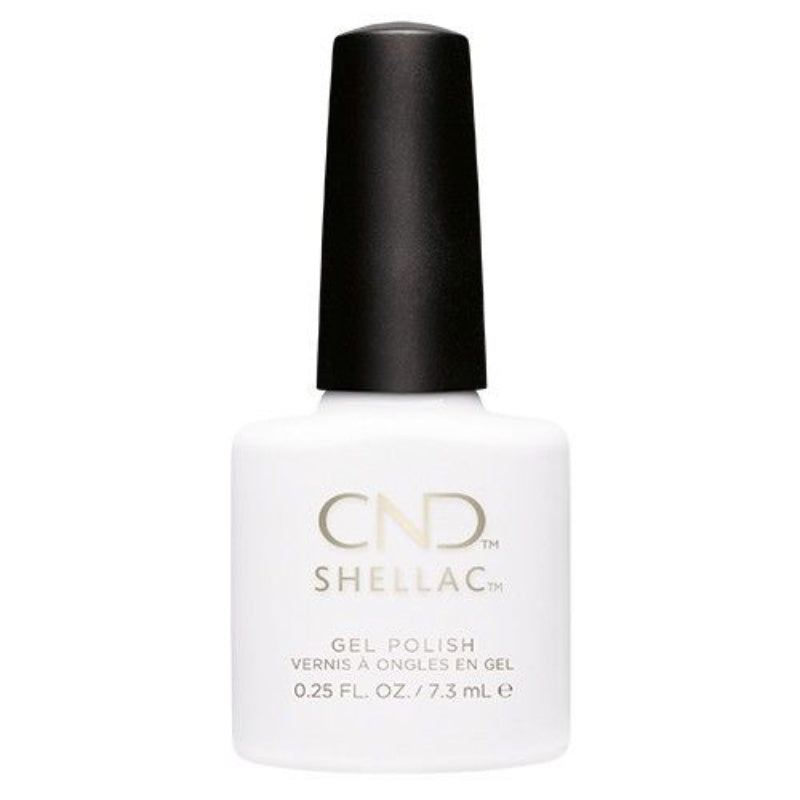 CND Shellac Cream Puff 0.42 oz - Soft Warm White Gel Polish