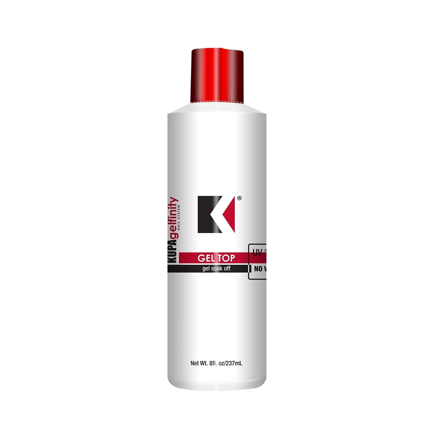 KUPA GelFinity - Soak Off Gel - Top Coat Glossy Finish (No-Wipe)