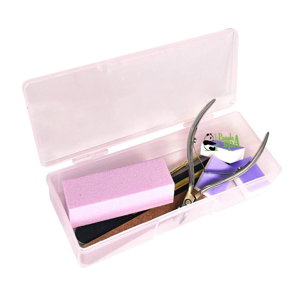 PandaSpa Large Portable Vip Clear Plastic Manicure Storage Toolbox