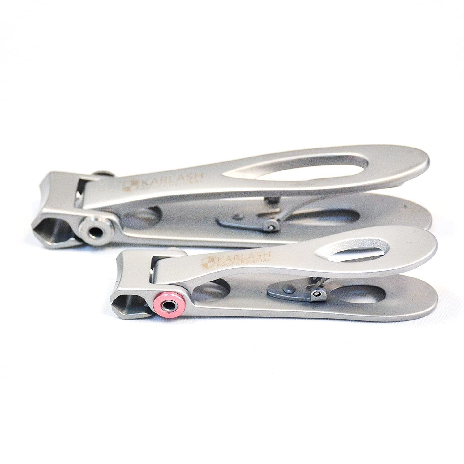 Karlash Stainless Steel Toe and Nail Clipper with Ring Lock System Duo Kit 2 Pc