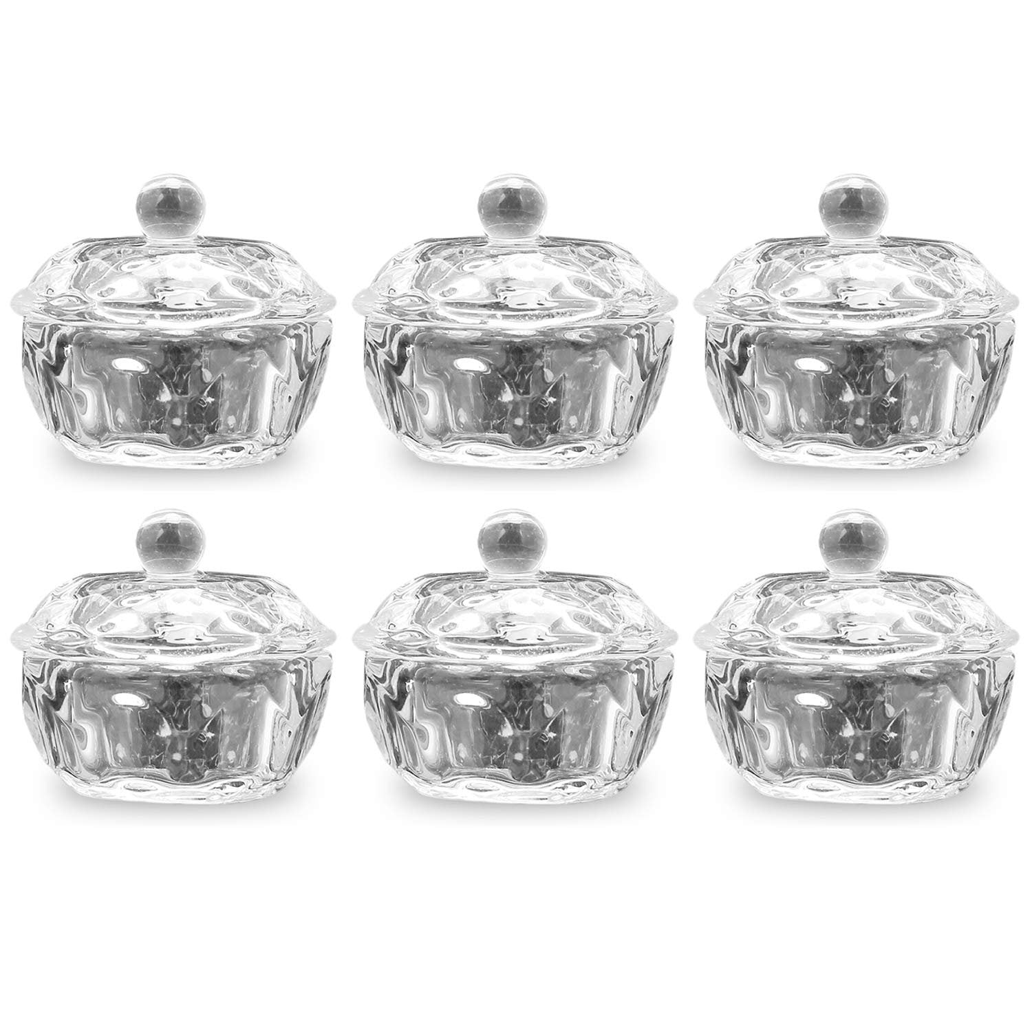 Karlash Nail Art Acrylic Liquid Powder Dappen Dish Clear Glass Crystal Cup Bowl