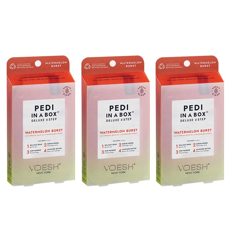 Voesh Pedi In A Box 4 In 1 Deluxe Pedicure WATERMELON BURST