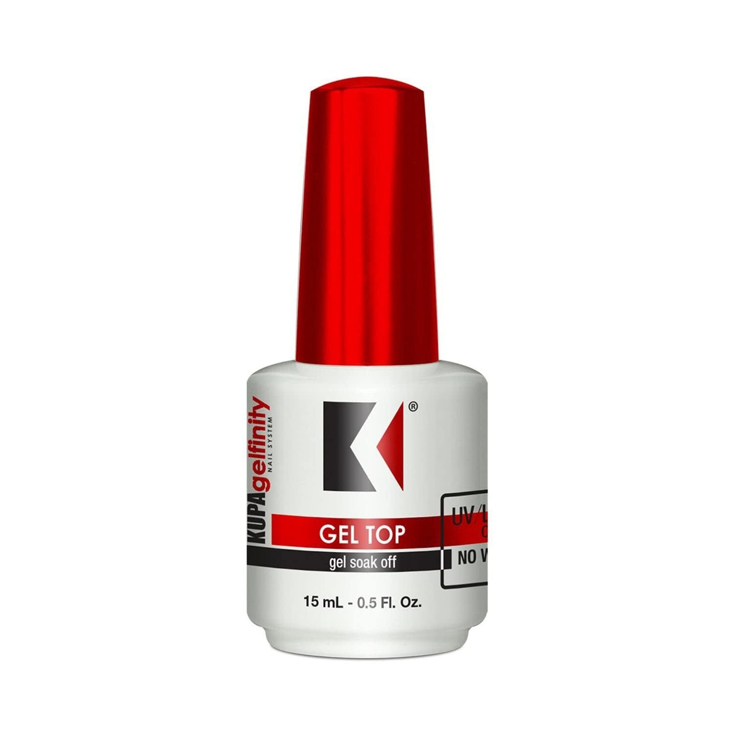 KUPA GelFinity - Soak Off Gel - Top Coat Glossy Finish (No-Wipe)