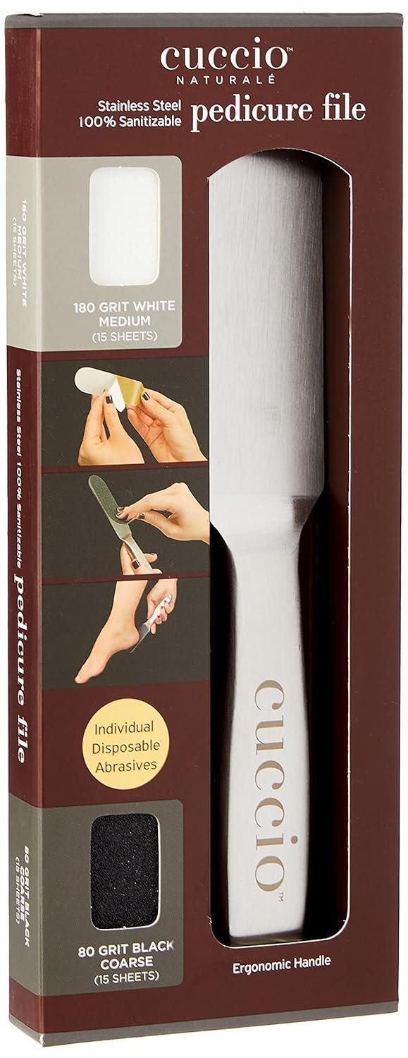 Cuccio Pedicure Foot File w/ Individual Disposable Abrasives Kit