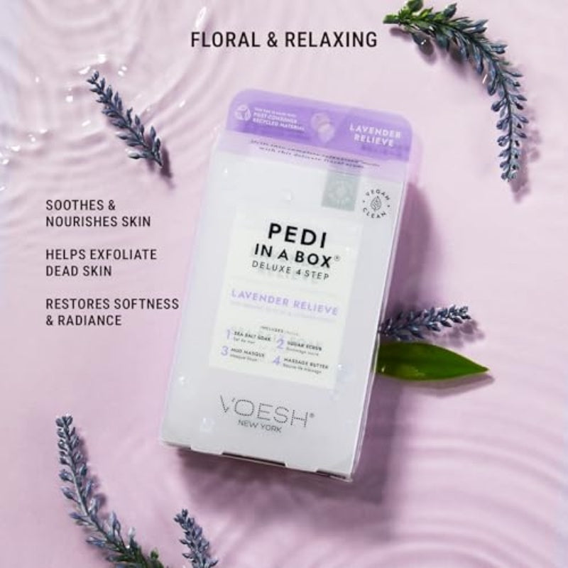 Voesh Pedi In A Box 4 In 1 Lavender - single box