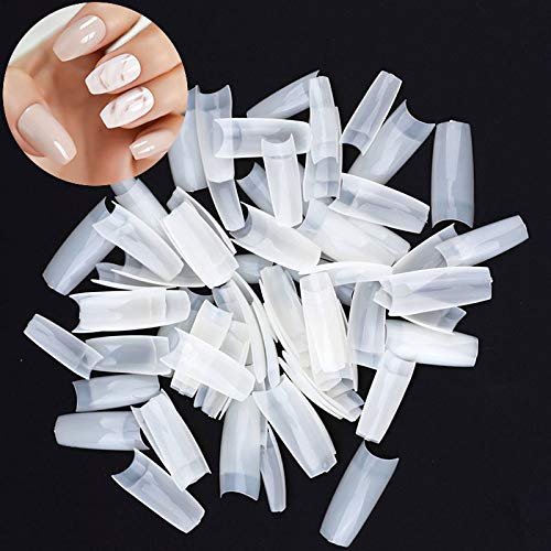 Karlash White Tips 500 pcs Lady French Acrylic Style Artificial False Nails Half Tips & Box