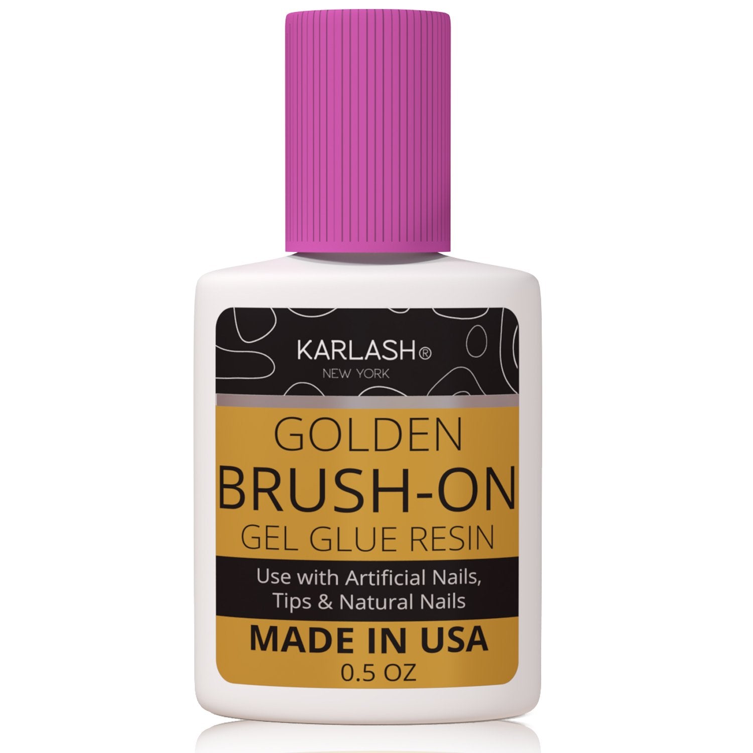 Karlash Acrylic Nail System Golden BRUSH ON gel glue resin 0.5 oz.