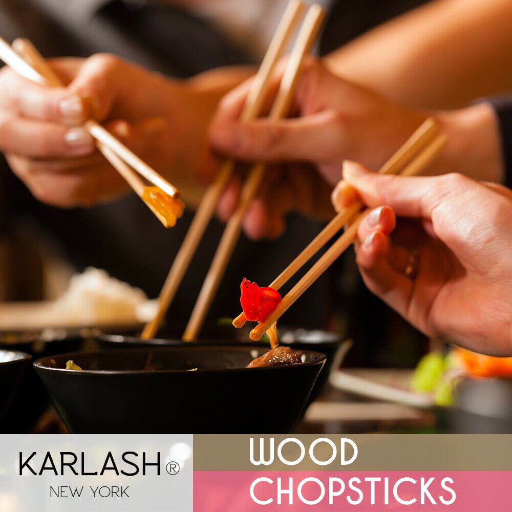 Karlash Wood Chopstick Premiun Quality (G4) 100 pcs   4.2 x 203 MM Eco Friendly