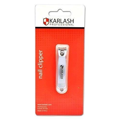 Karlash Stainless Steel Nail Clipper for Curved Blade Jaw with Nail File Ergonomic Design