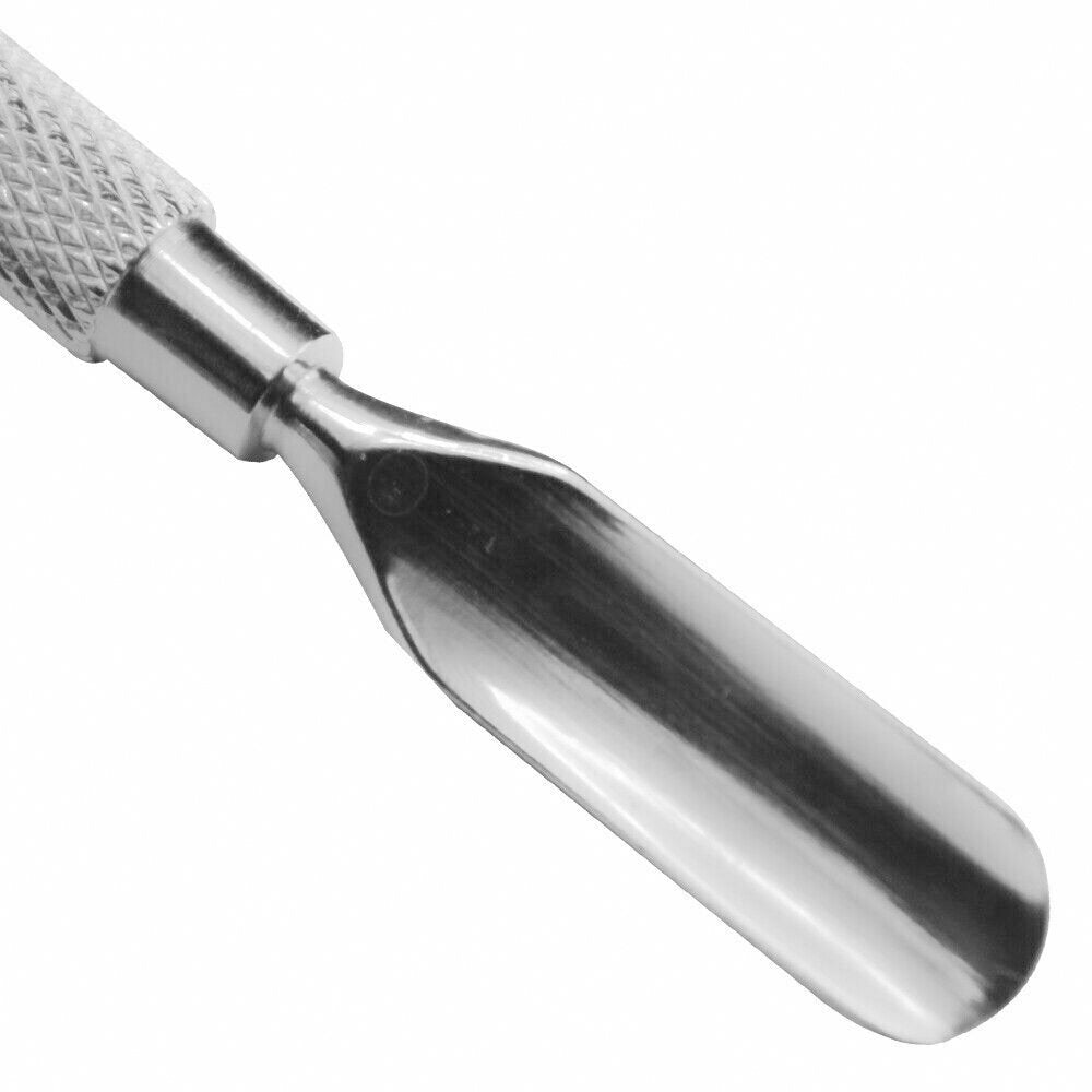 Karlash Professional Stainless Steel Cuticle Nipper FULL JAW 16 + Cuticle Pusher Stainless Steel and Nail Cleaner #14
