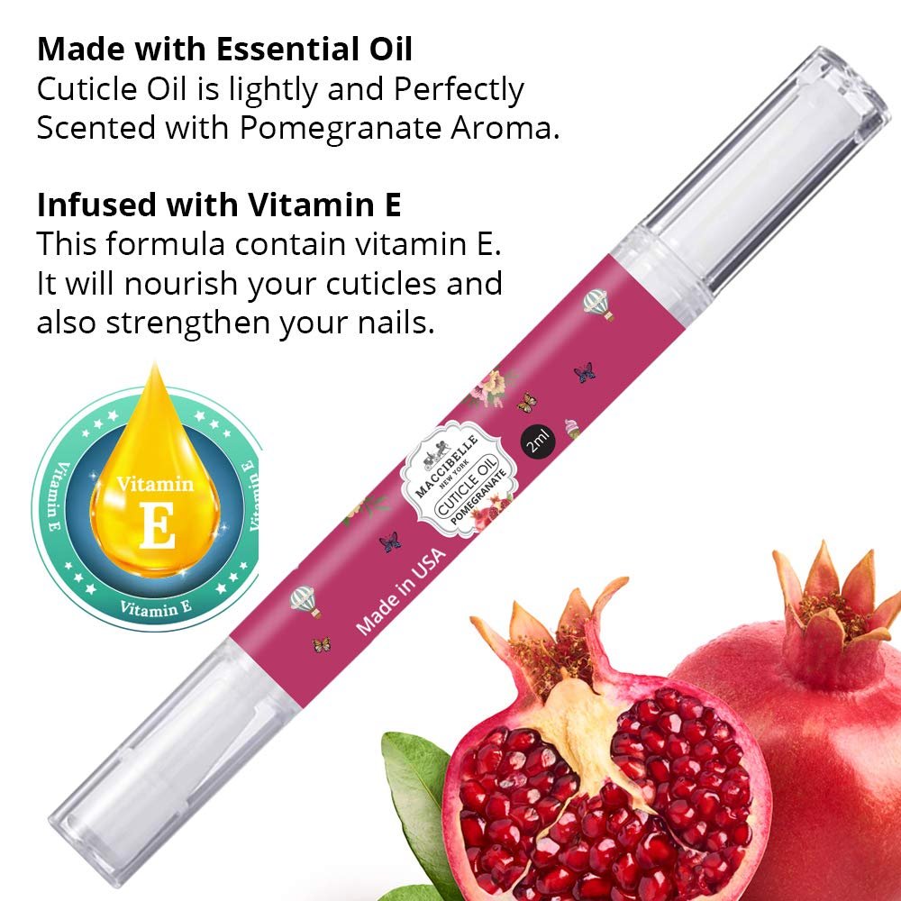 Maccibelle Pure Cuticle & Nail Oil Pen 2ml Heals Dry Cracked Cuticles