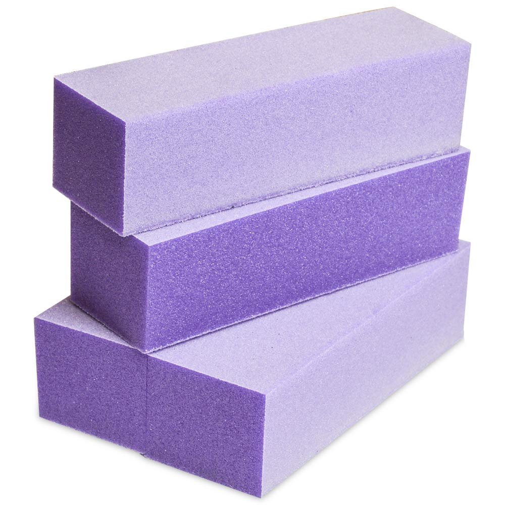 Karlash Nail Buffer sanding Block Purple White 100/180 Grit Nail Art Manicure Pedicure File 10 PCS