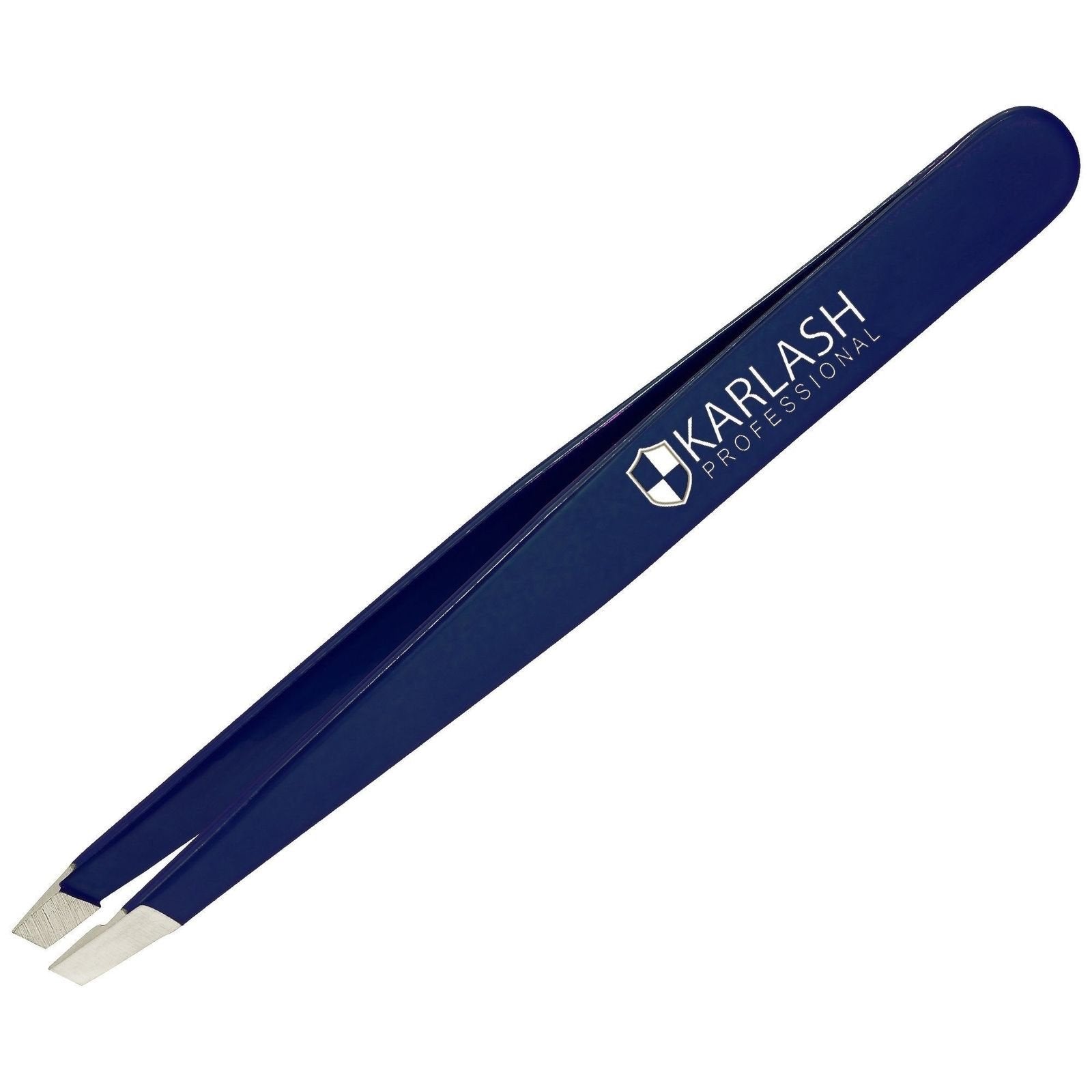 Karlash Slant Tweezers Stainless Steel Slant Tip - Blue