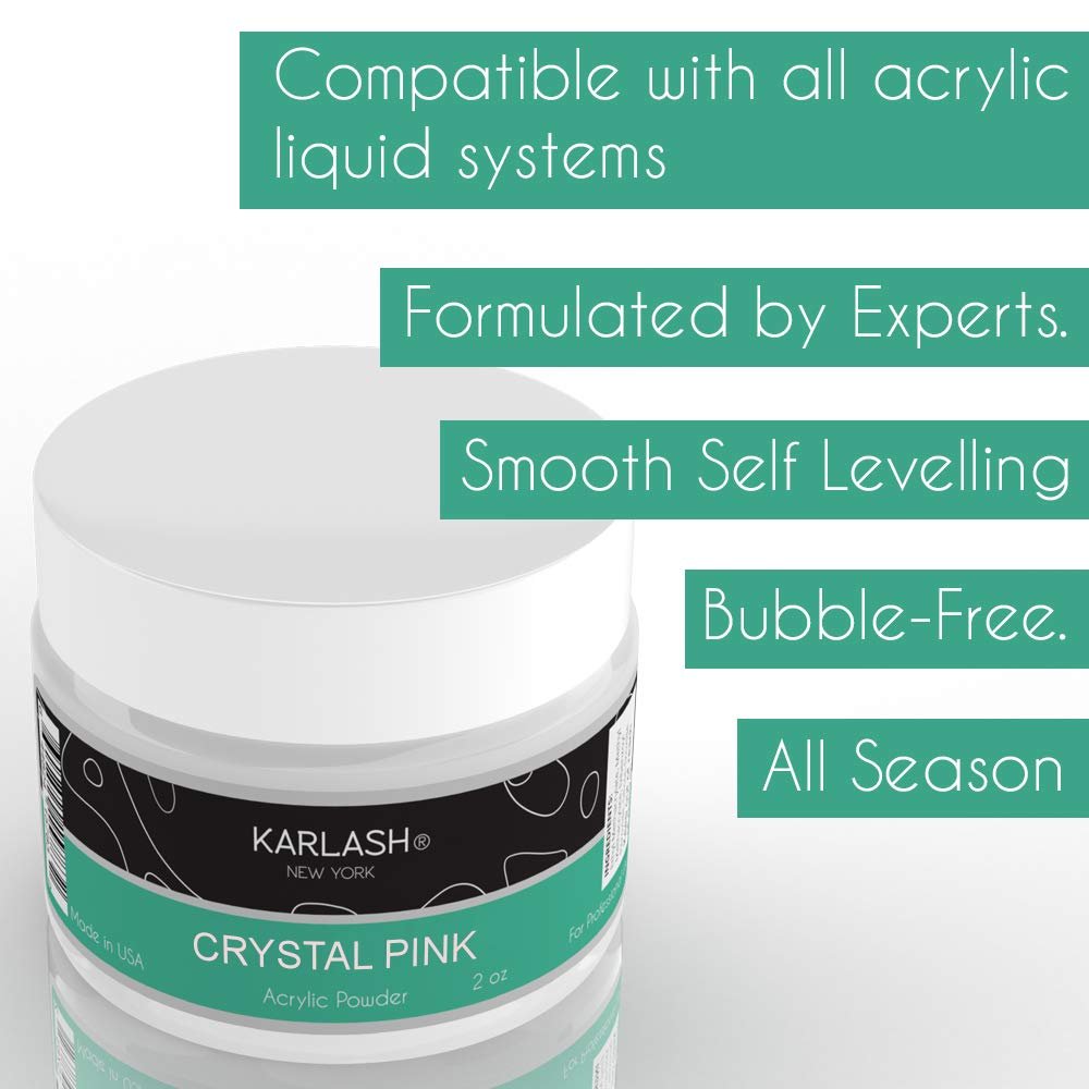 Karlash Professional Acrylic Powder Nails Crystal Pink 2 oz