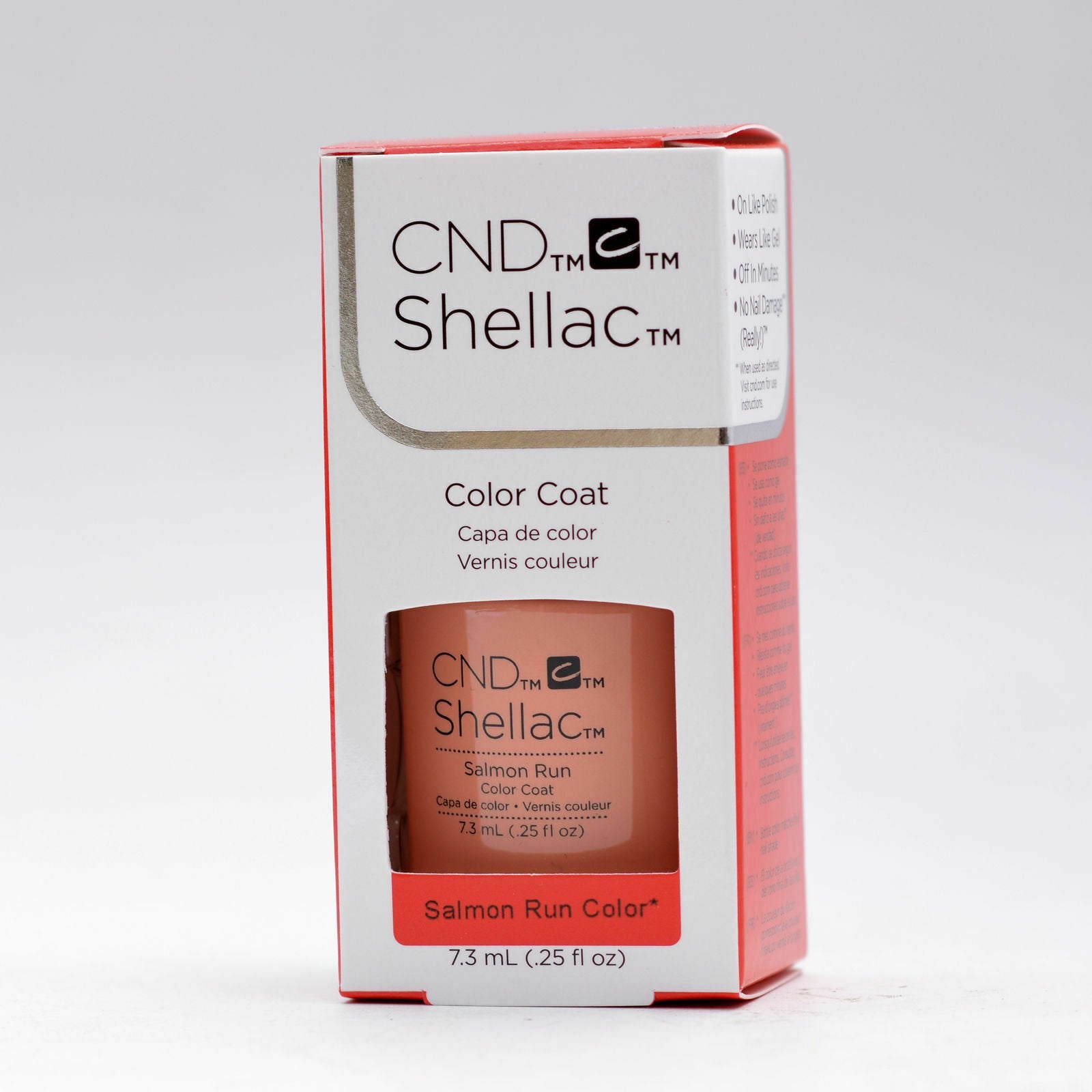 Creative Nail Design Shellac UV Color Coat Salmon Run .25oz