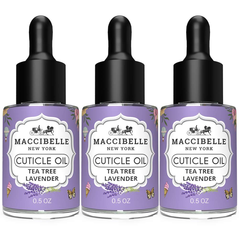 Maccibelle Cuticle Oil 0.5 oz Tea Tree Lavender Heals Dry Cracked Cuticles 3 pcs