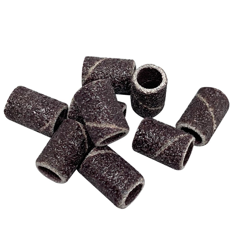Karlash Professional Nail Sanding Bands Brown X Course Grit File + Free 2 Mandrel