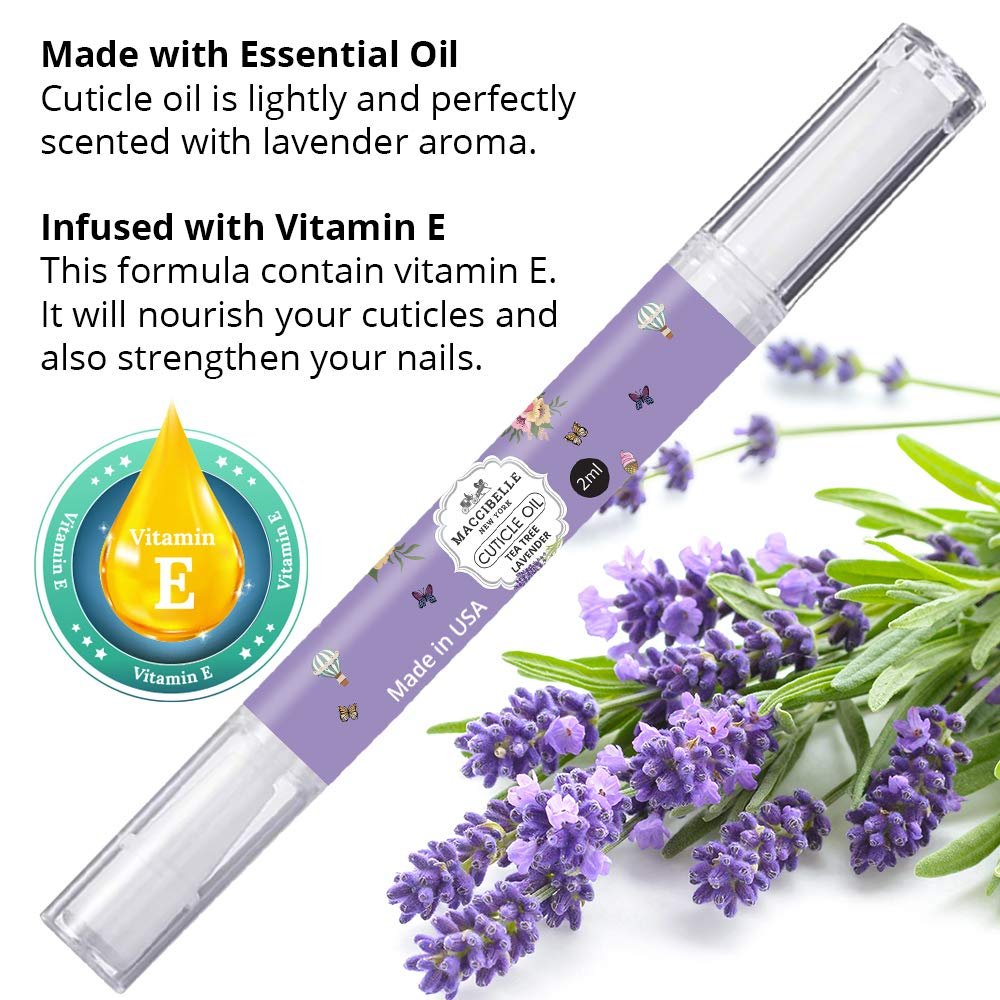 Maccibelle Cuticle Oil Set of 3 Oil Flavors, Help to Heals Dry Cracked Cuticles