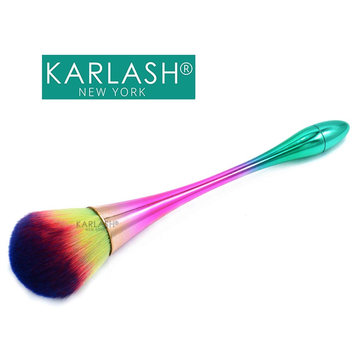 Karlash Nail Art Manicure Dust Remover Brush for Acrylic & UVGel Nails,Makeup Powder Brush #6 (Colorful))