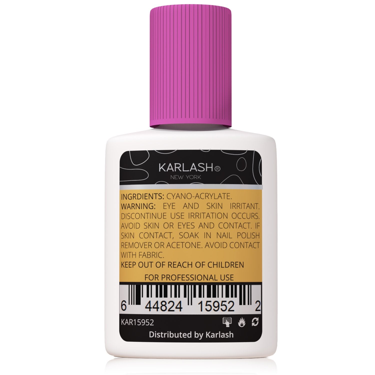 Karlash Acrylic Nail System Golden BRUSH ON gel glue resin 0.5 oz.